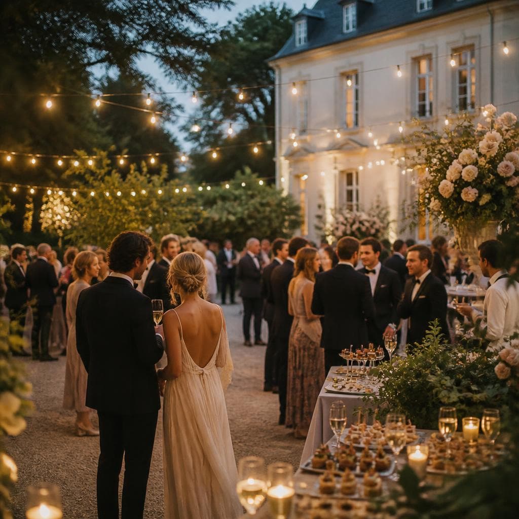 Cocktail de mariage : durée, boissons, pièces et organisation