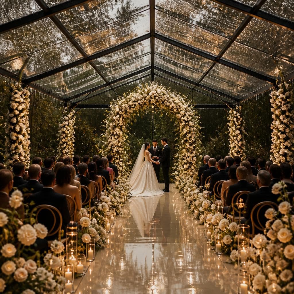 Mariage en extérieur : construire un plan B qui reste élégant