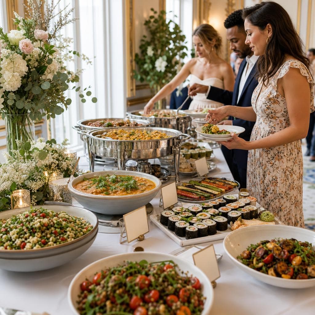 Menu de mariage multiculturel : cuisines, régimes et allergènes