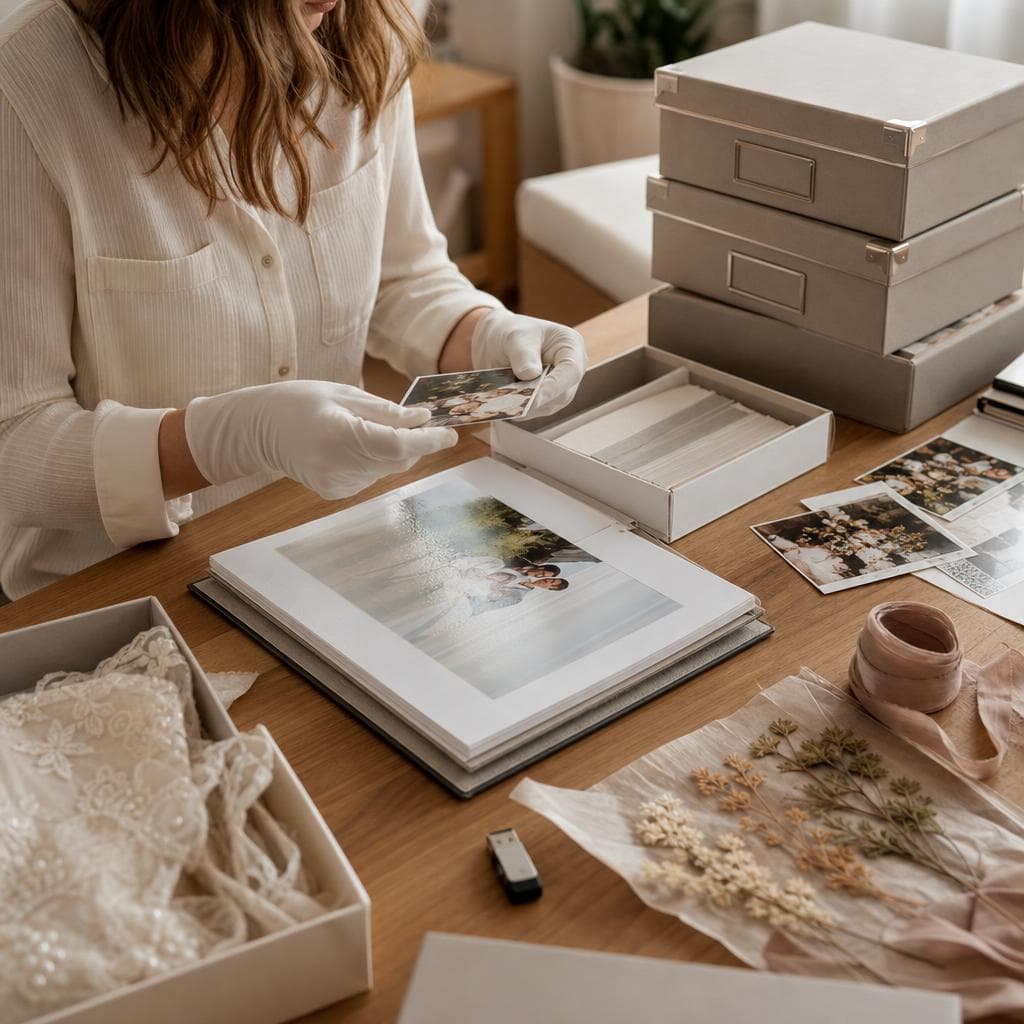 Après le mariage : organiser vos photos et vos souvenirs sans vous perdre
